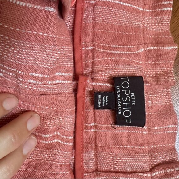 Top Shop Linen Blend paper bag Skirt 4P - Picture 6 of 7